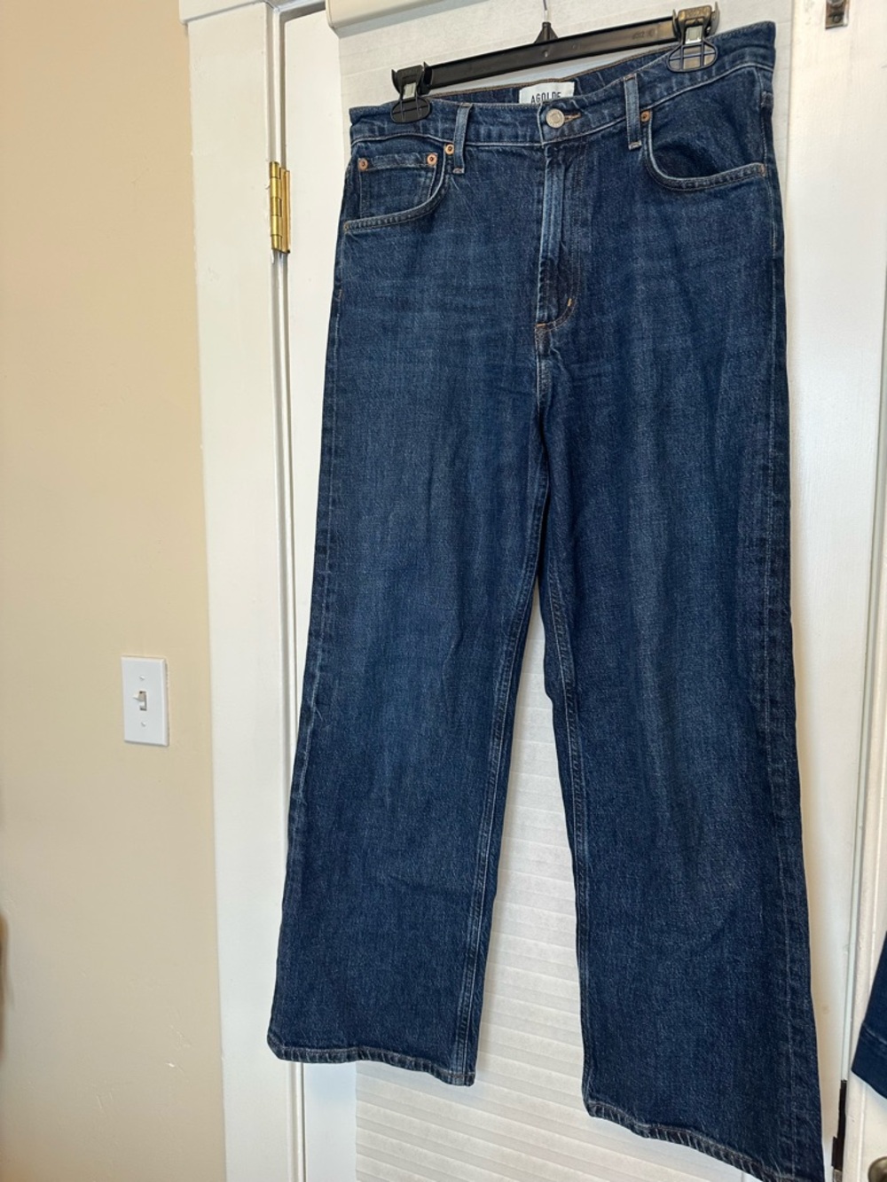 Agolde Ren Women's Dark Blue Wide-Leg Jeans